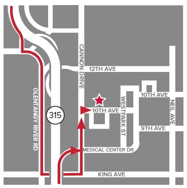 New James Opening Events Parking Map